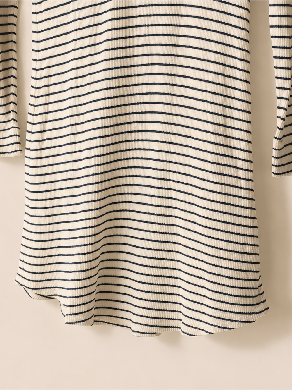 Madewell Stripe Waffle Knit Henley Tunic Sweater Dress XS - Picture 5 of 9